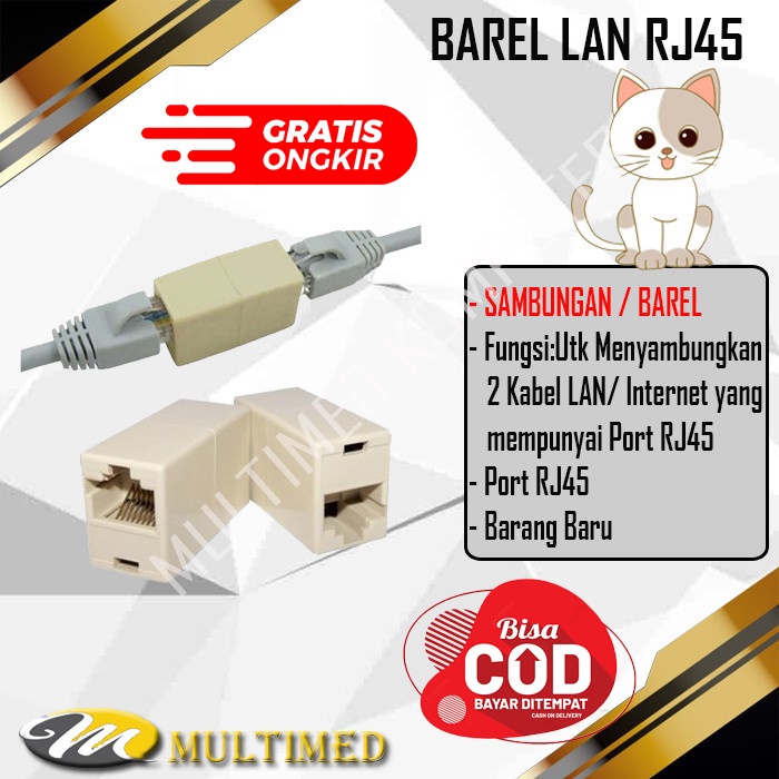 Barel RJ45 UTP / Sambungan Kabel LAN