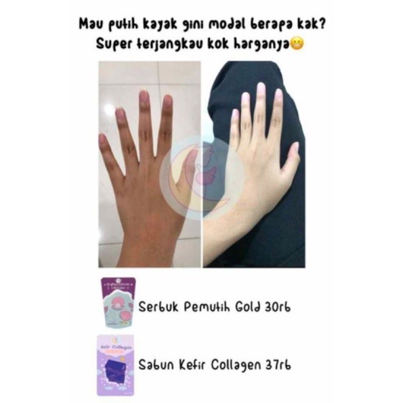 PROMO DISKON‼️ PAKET BRIGHTENING 2 SERBUK GOLD &amp; KEFIR COLLAGEN SOAP