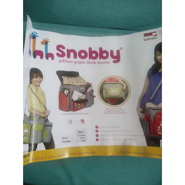 SNOBBY TAS BAYI BESAR  Merah (Preloved Kado)