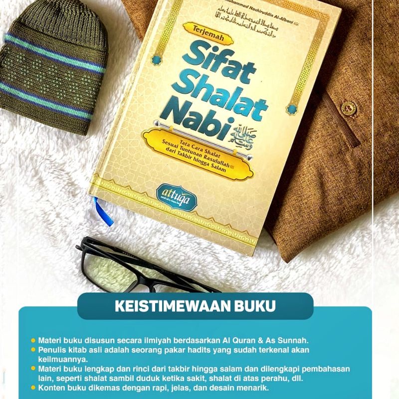 Buku TERJEMAH SIFAT SHALAT NABI ATTUQA - TUNTUNAN SHALAT NABI - TATA CARA SHALAT - FIQIH