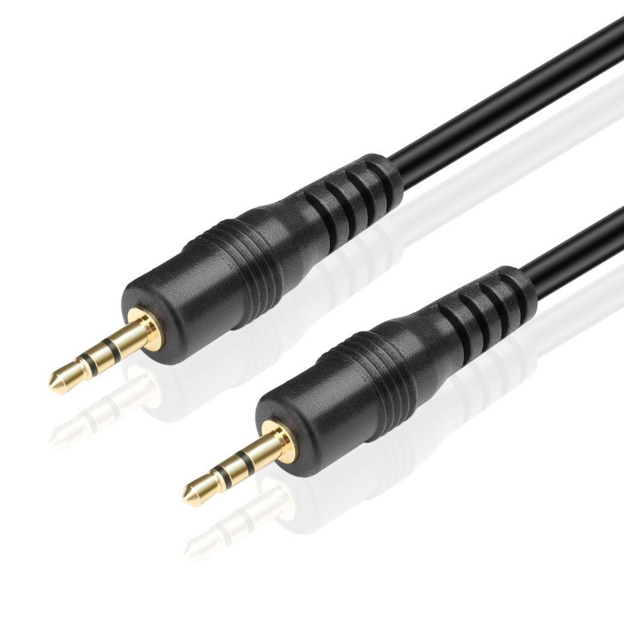 Cable audio jack 3.5mm Eyota 1.5 meter male gold plated 1-1 stereo - Kabel aux 3.5 m-m 1.5m