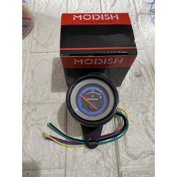 speedometer type amper bensin bulat black universal semua motor