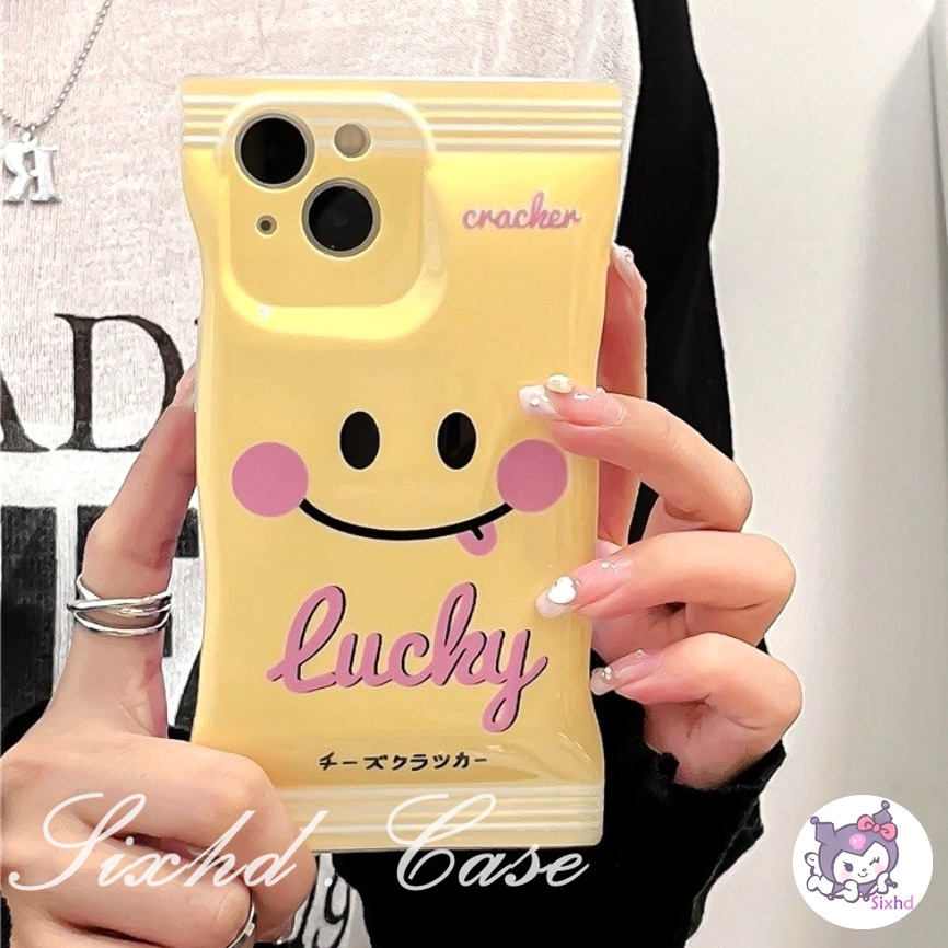 Samsung A04e A04s A03s A12 A13 A23 A33 A53 A54 A22 A32 A50 A50s A30s A71 A51 A31 A21s A52 A72 A30 A20 A11 M23 A04 A03 S22Ultra Snack Bag Lucky Cute Smiling Fashion Phone Case Soft Cover