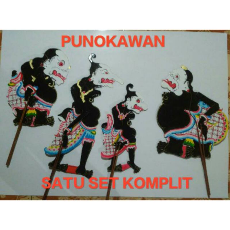 Wayang  kertas duplex punokawan komplit satu set
