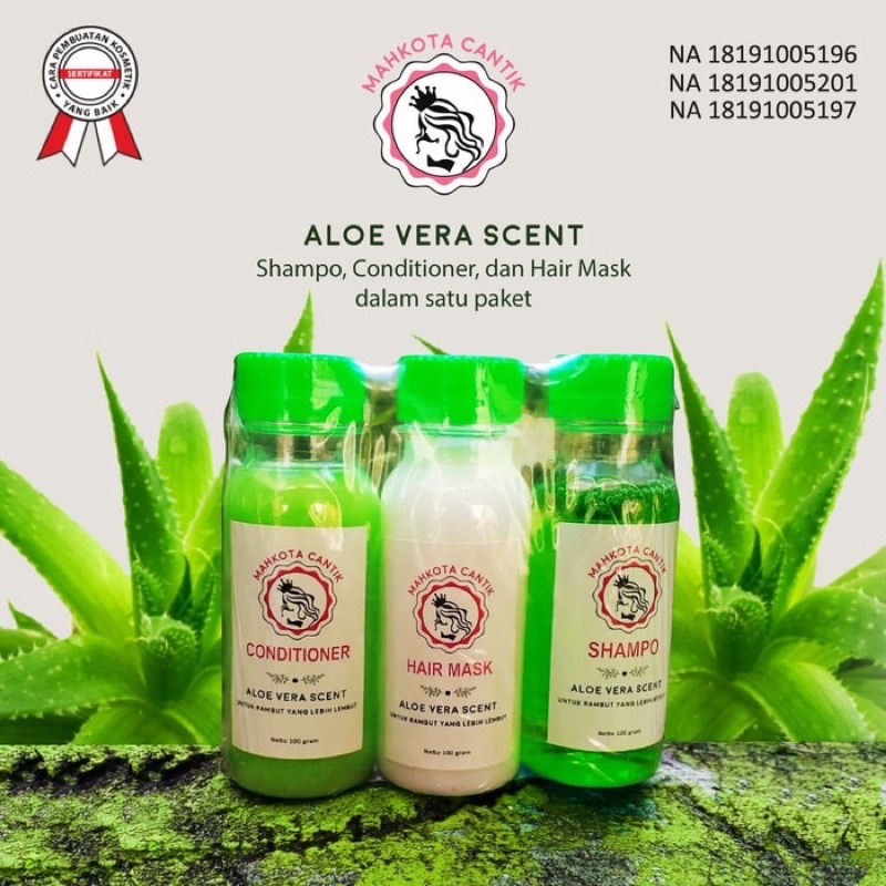 SYB Shampoo Mahkota Cantik 3in1 Aloevera/ Shampoo Pelurus Rambut