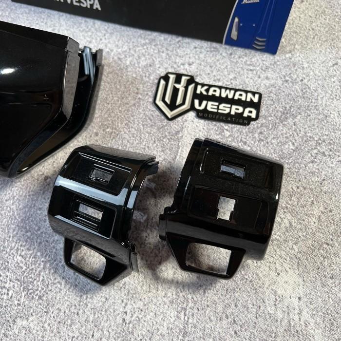 Cover Handle & Switch Panel Saklar SiP Black glossy Vespa Sprint Prima