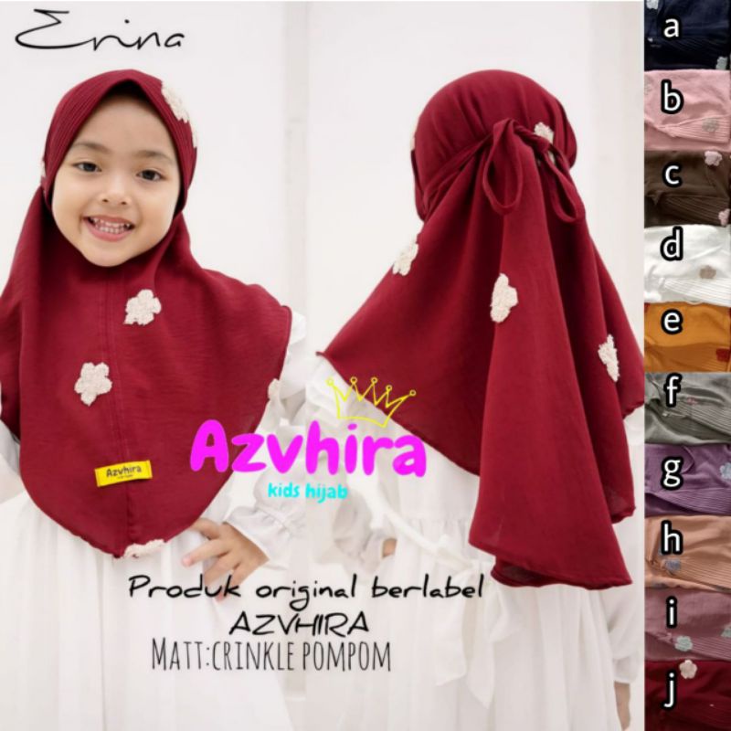 JILBAB ANAK CRINKLE POM² BY AZVHIRA