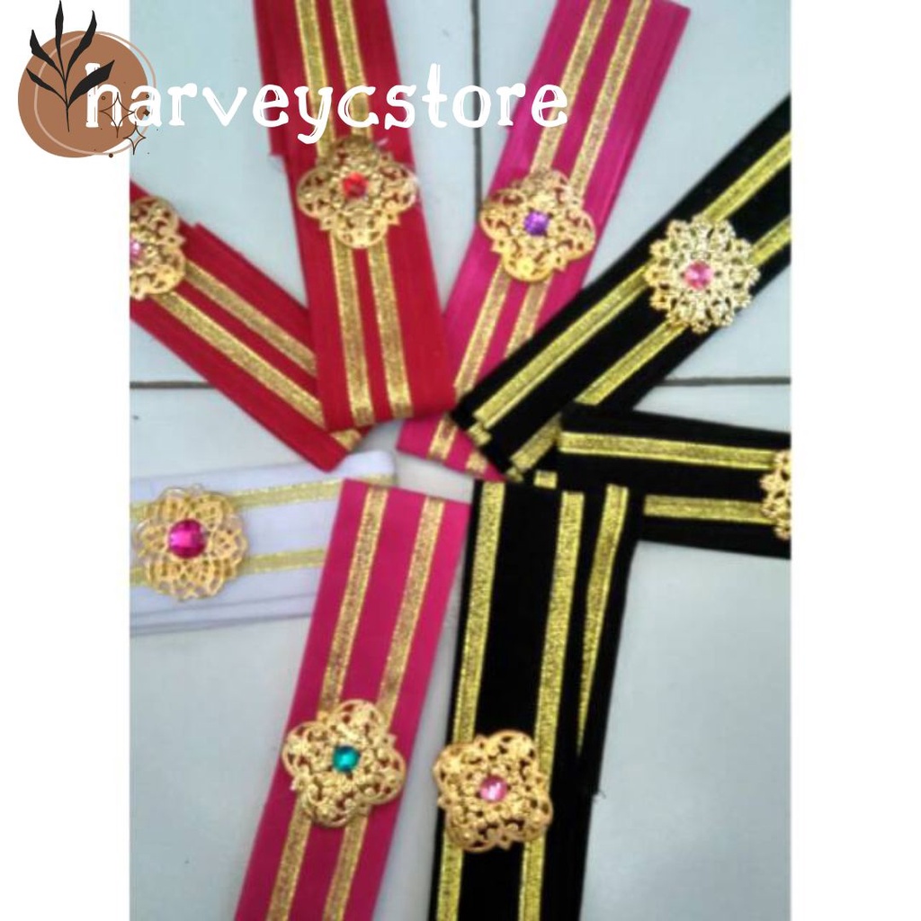 SELENDANG OBI BLUDRU + BROS / OBI BELT / SABUK KEBAYA WARNA WARNI / IKAT PINGGANG KEBAYA BELUDRU FRE