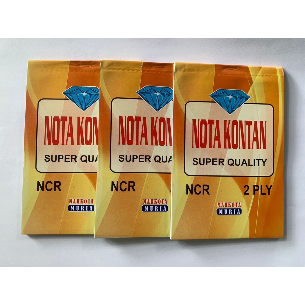 

Nota Kecil 2 Ply, Nota NCR (Atas Cetak, Bawah Polos)