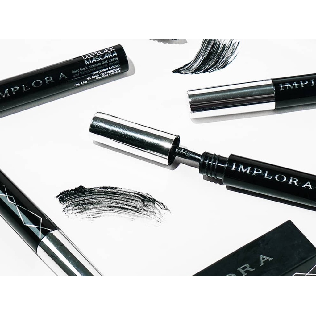 Implora Deep Black Mascara | Maskara Hitam Waterproof Extra Volume