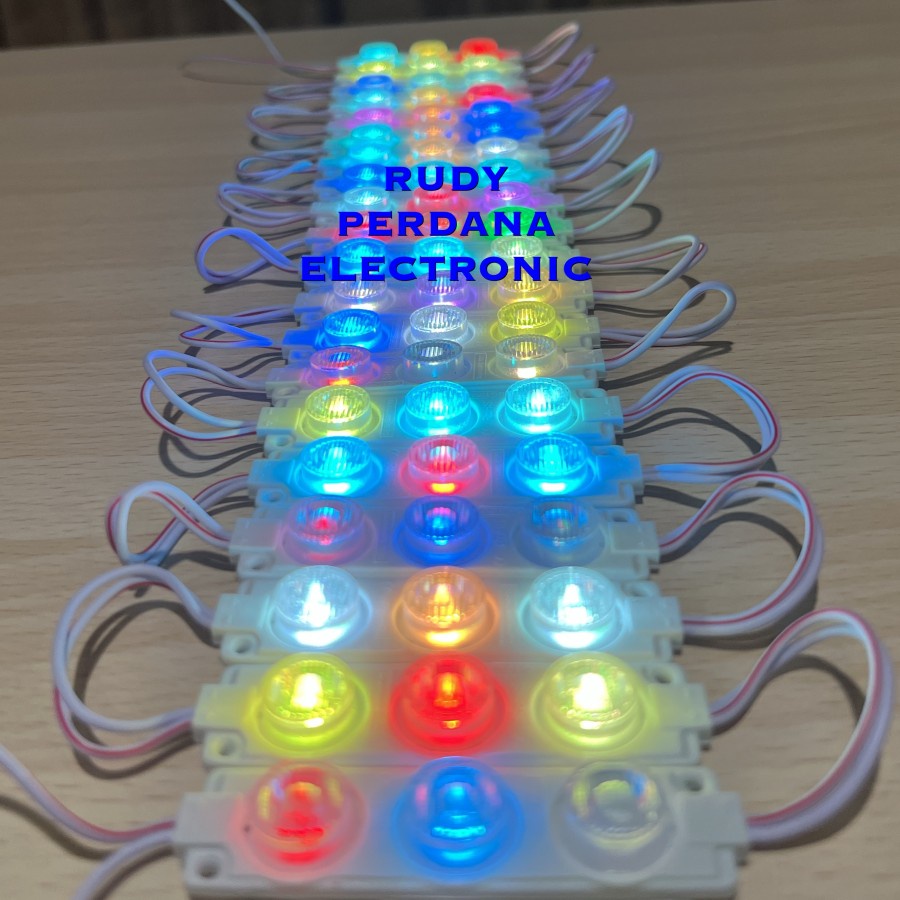 LAMPU LED MODUL 3 MATA 24V 3W 24 VOLT 3 WATT RGB
