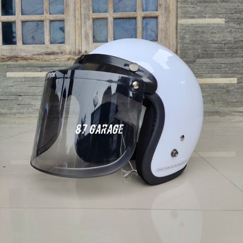 HELM BOGO RETRO DEWASA FULL LEHER SNI