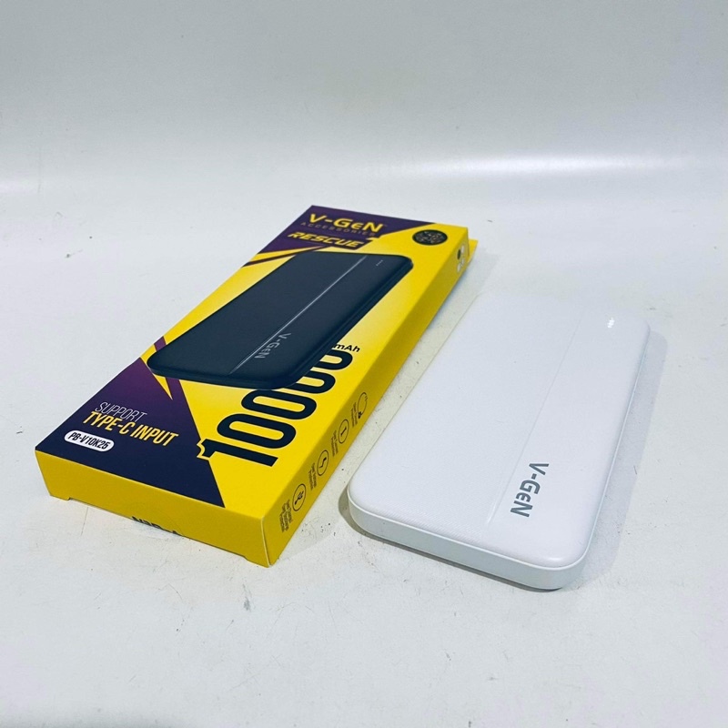 Powerbank V-Gen PB-V10K25 Powerbank 10.000Mah Support Type C Input Free Cable