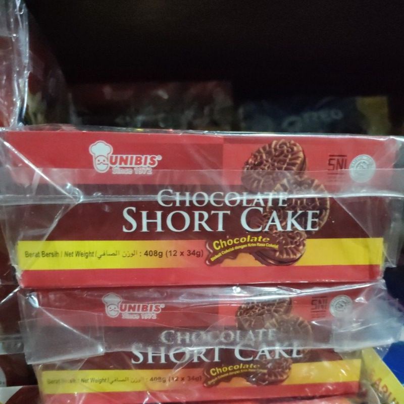 

unibis chocolate short cake biskuit cokelat dengan krim coklat