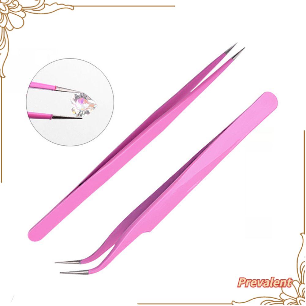 Preva Eyelash Tweezer Alat Okulasi Penjepit Bulu Mata Makeup Profesional Crystal Tweezer