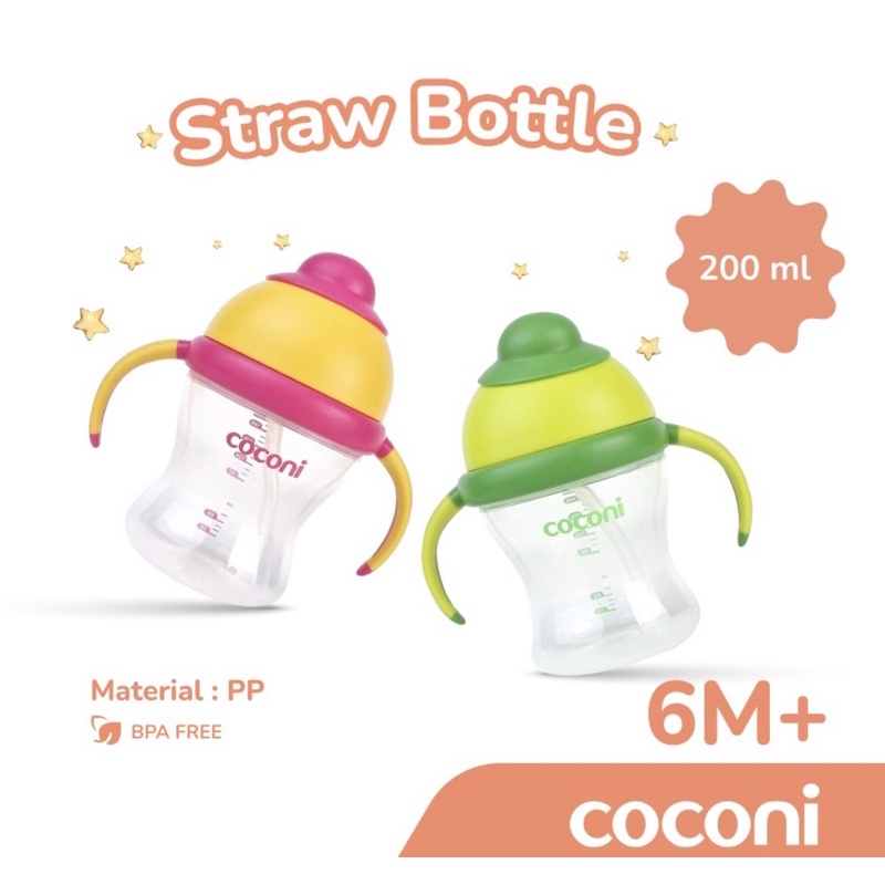 Coconi Kids Tritan Bottle 200ml / Botol Minum Anak dengan Tali 200ml