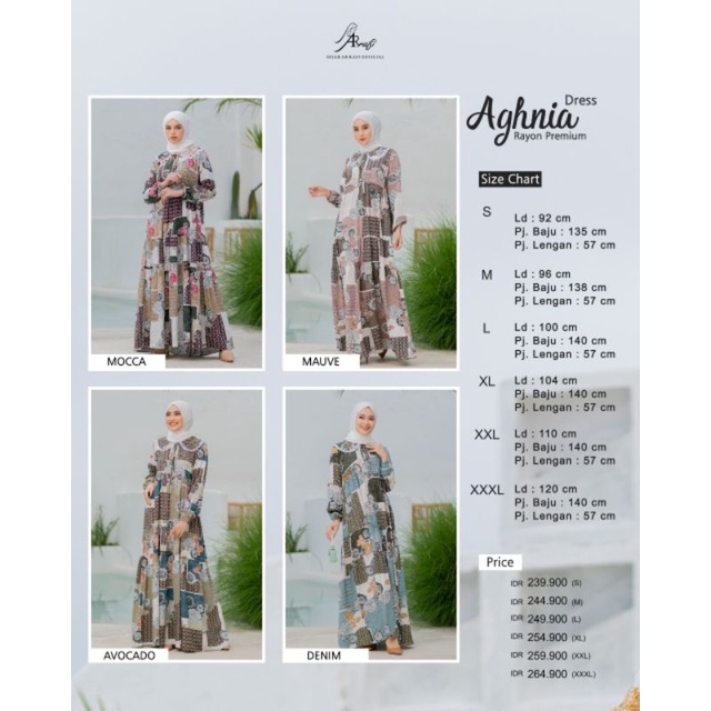|| Terbaru √ Aghnia Dress √ by Arrafi √ Ayshop collection ||