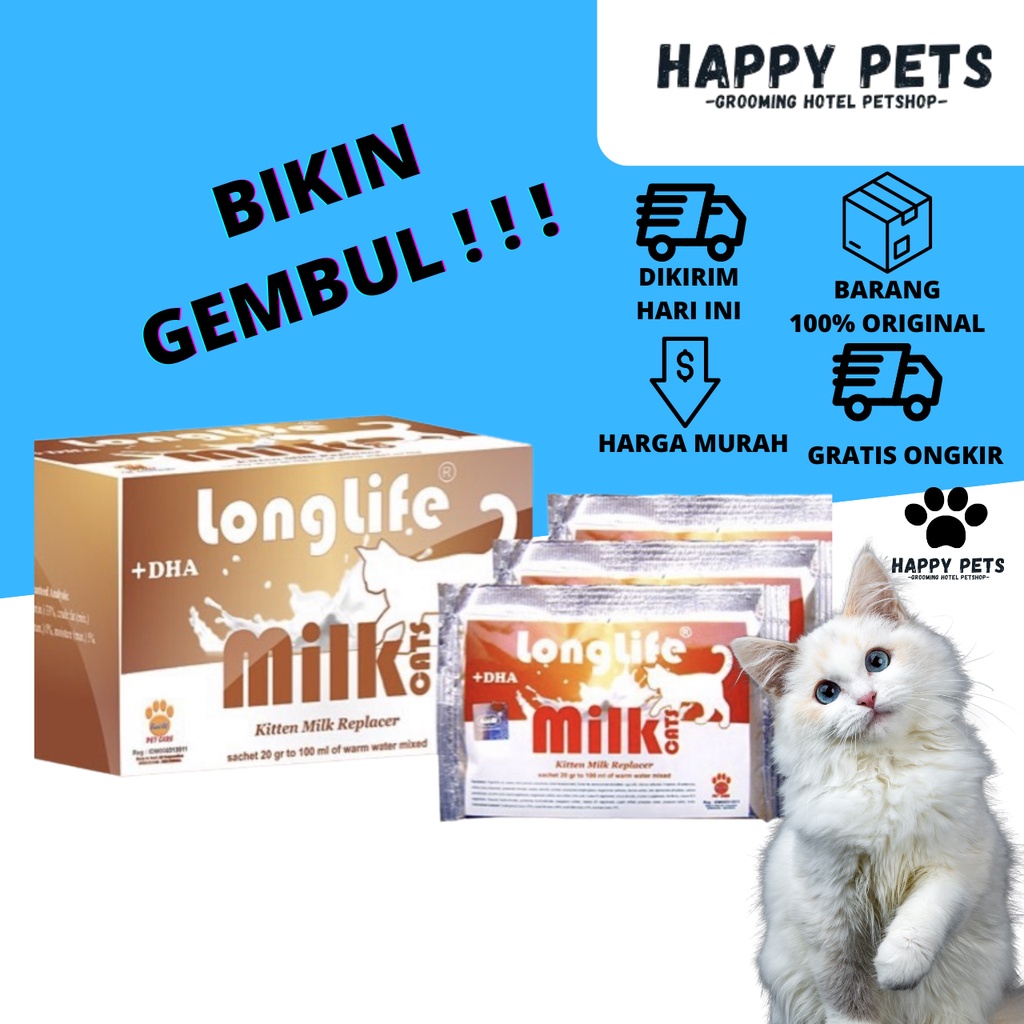 Long Life Kitten 20 gram Cat's Baby Milk Longlife Susu Anak Kucing 20g