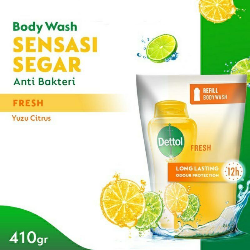 Detol Fresh Body Wash Pouch-Detol Fresh Sabun Cair-Detol Fresh Sabun Mandi