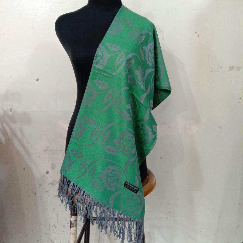 syal motif bunga mawar || pashmina motif bunga || selendang || scarf &amp; shawl