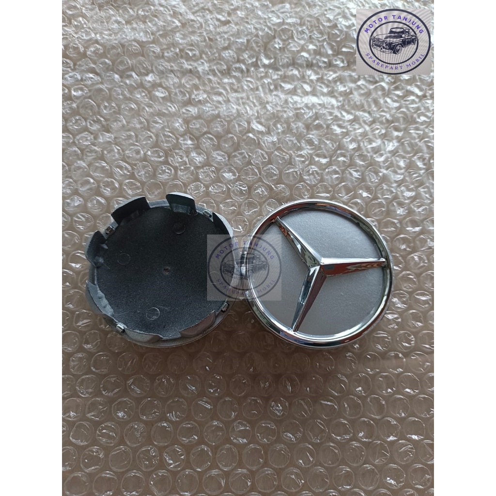 dop roda velg mercy mercedes benz chrome diameter 7.5cm