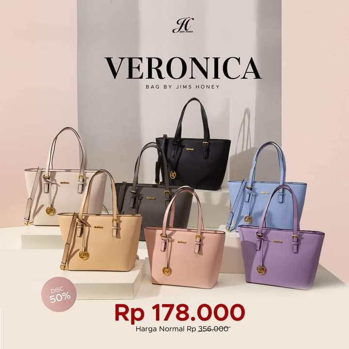 TOTE BAG JIMS HONEY - VERONICA BAG - TAS BESAR - TAS WANITA - TAS KERJA - TAS KULIAH - JIMS HONEY ST