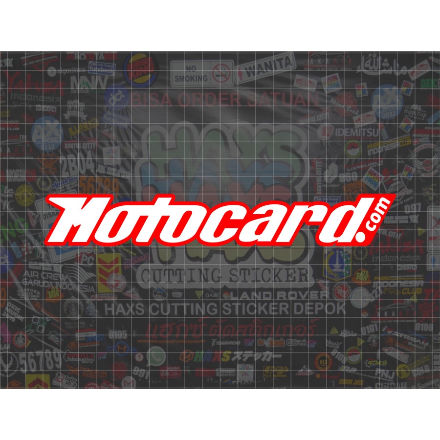 Cutting Sticker Motocard 2 Warna Ukuran 12 Cm Untuk Motor Mobil