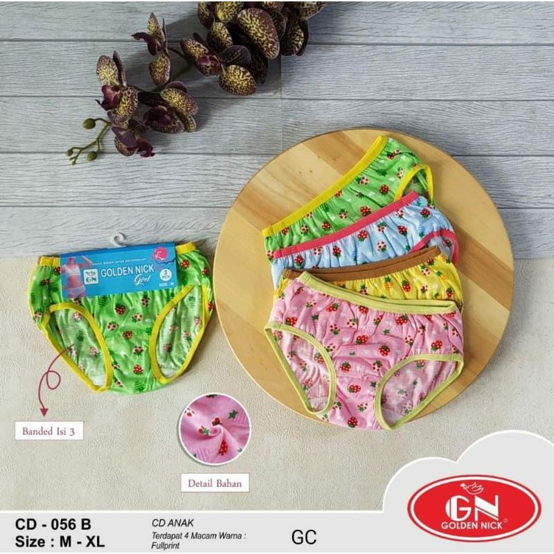 (3 Pc) Celana Dalam Anak Perempuan Golden Nick / CD Anak Motif / Cd Anak Murah / Cd Anak Cewek