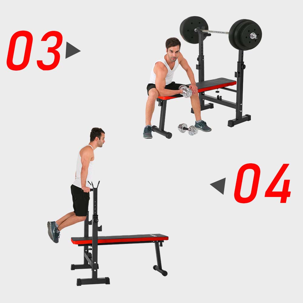 Bench press kecil Multi fungsi Berat Bangku alat olahraga rumahan fitness gym sit up board rak barbel rak