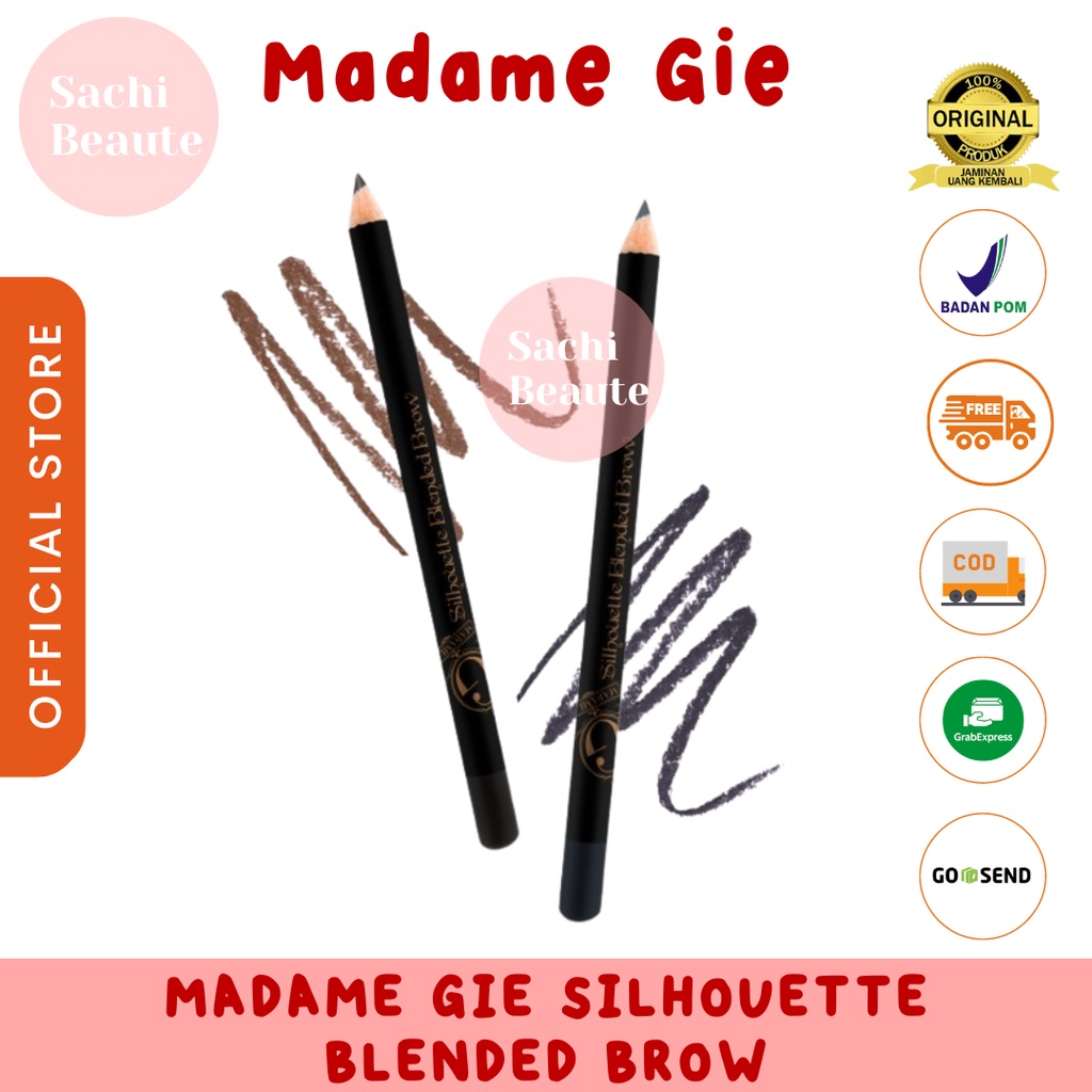 Madame Gie Silhouette Blended Brow - MakeUp Pensil Alis Waterproof Mudah Dibaurkan