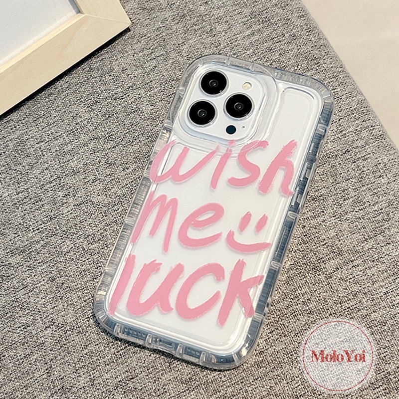 IPHONE Ins Fashion Graffiti Huruf Case Kompatibel Untuk Iphone13 11 14 12 Pro MAX 6 6S 7 8 Plus XR X XS MAX 7plus 8plus Shockproof Airbag Lembut TPU Anti Jatuh Bening Penutup Belakang