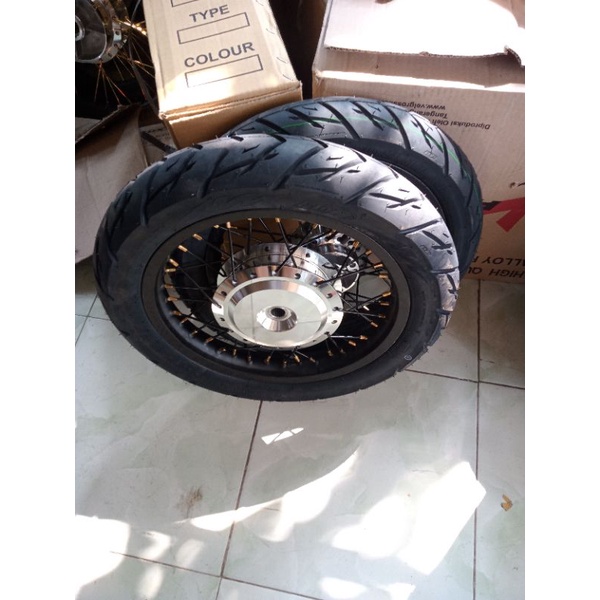 velg Honda beat street/Scoopy tapak lebar 250/215x14 plus ban