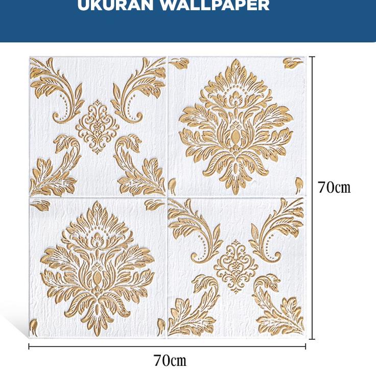 Diskon November Paus Biru - Wallpaper 3D FOAM / Wallpaper Dinding 3D Motif Foam Batik Bunga More High Quality / Wallfoam 3D [NSD]