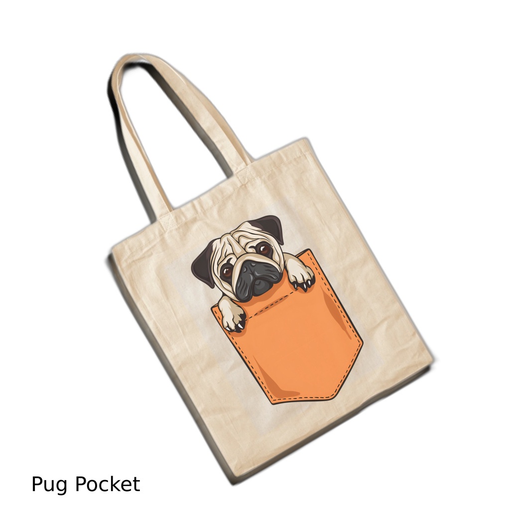 Totebag Motif Anjing Dog Lovers Tote bag premium Totebag zipper totebag velcro