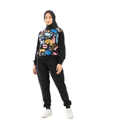 Tokomilkan - Setelan Wanita Muslim Motif YUMNA JOGSET Bahan Katun