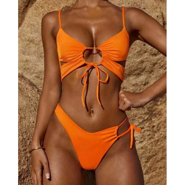 Bikini wanita GAEUS baju renang wanita swimsuit import korea neon orange