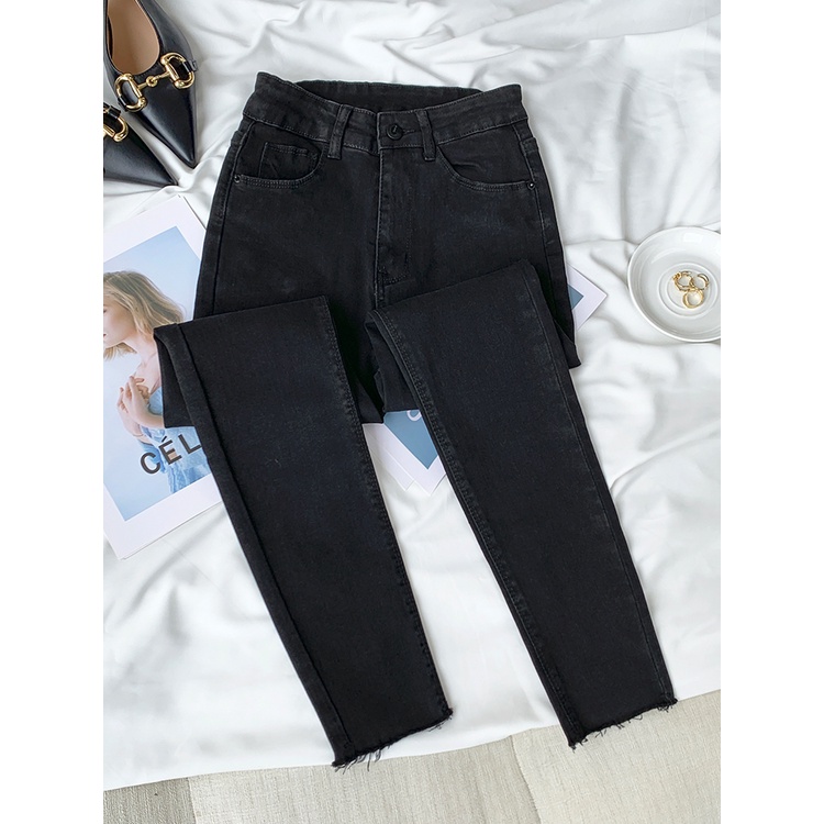 Pencil Pants Highwaist Skinny Melar Celana Jeans Wanita M-4XL