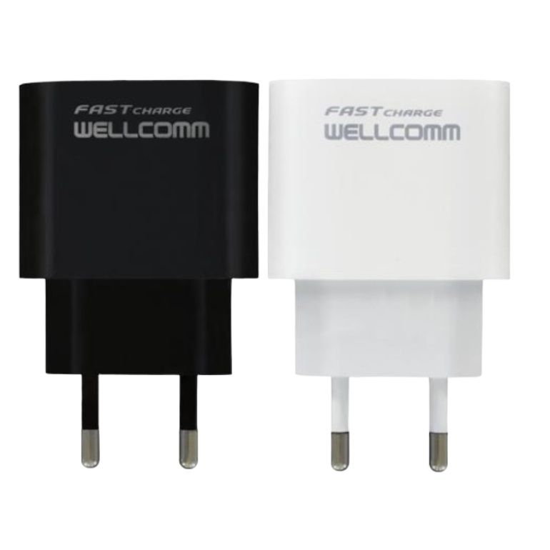 Charger Hp Micro Usb dan Type-C 18W Fast Charge WELLCOMM Original Garansi Resmi