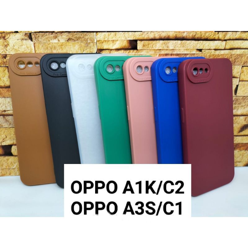 CASE SOFTCASE SILIKON MACARON OPPO A3S/OPPO A1K CASING TPU MATTE PRO CAMERA