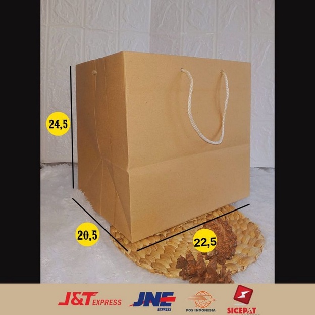 

PAPERBAG CRAFT KERTAS COKLAT UK 22.5 X 20.5 X 24.5 PAPERBAG COKLAT POLOS TAS KADO TAS KERTAS PAPERBAG MURAH