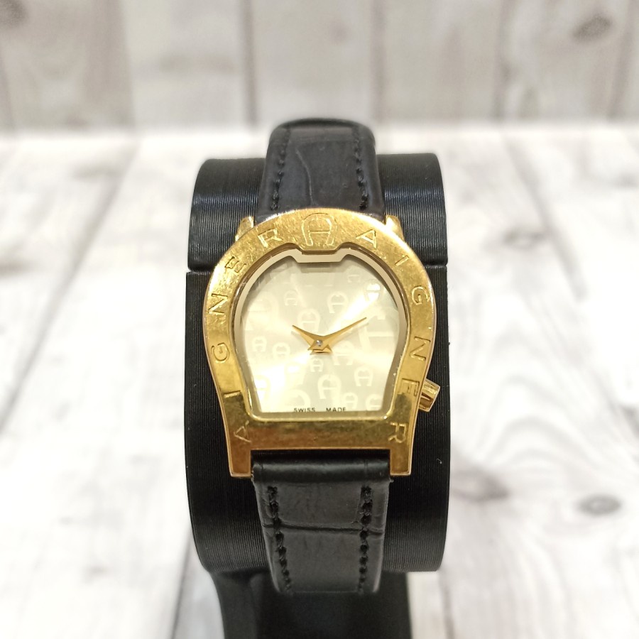 Jam Tangan Wanita Original Branded Aigner Verona Nuovo Gold Plated Quartz