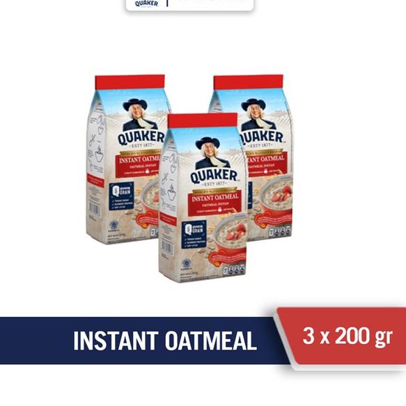 

㊡ Quaker Instant Oatmeal 3 x 200 gr ⇤