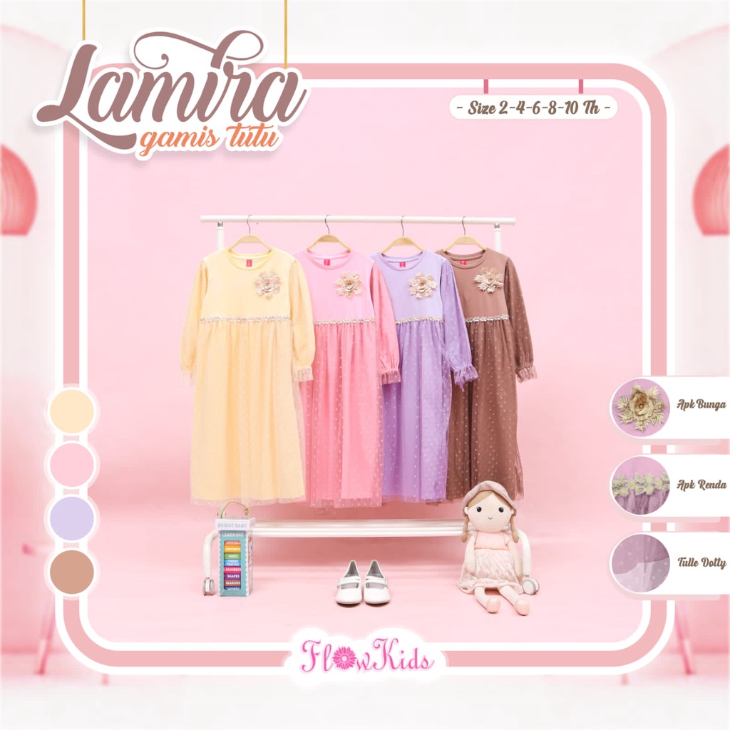 LAMIRA GAMIS TUTU // gamis anak / gamis tutu / gamis anak lucu
