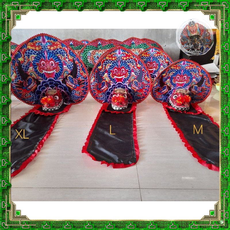 Barongan Devil Dewasa Anak Anak Sd Smp Telon Asli Caplokan Kayu Buat Pentas Seni Pagelaran Full set 