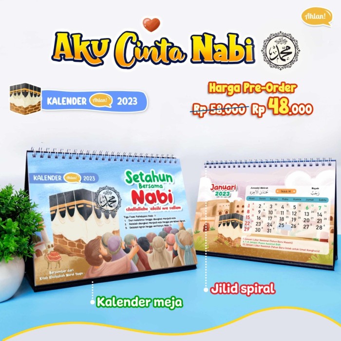 

>*>*>*>*] Kalender Anak Muslim 2023 Bertema Aku Cinta Nabi Muhammad SAW Ahlan
