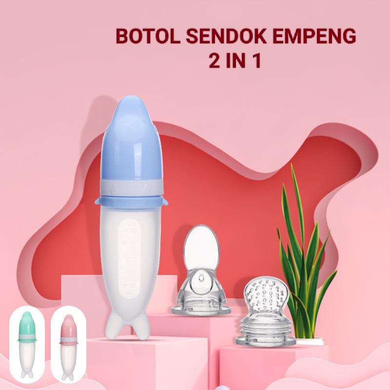 PREMIUM DOT BOTOL SENDOK SILIKON ALAT MAKAN MPASI BAYI BABY FEEDER SILICONE