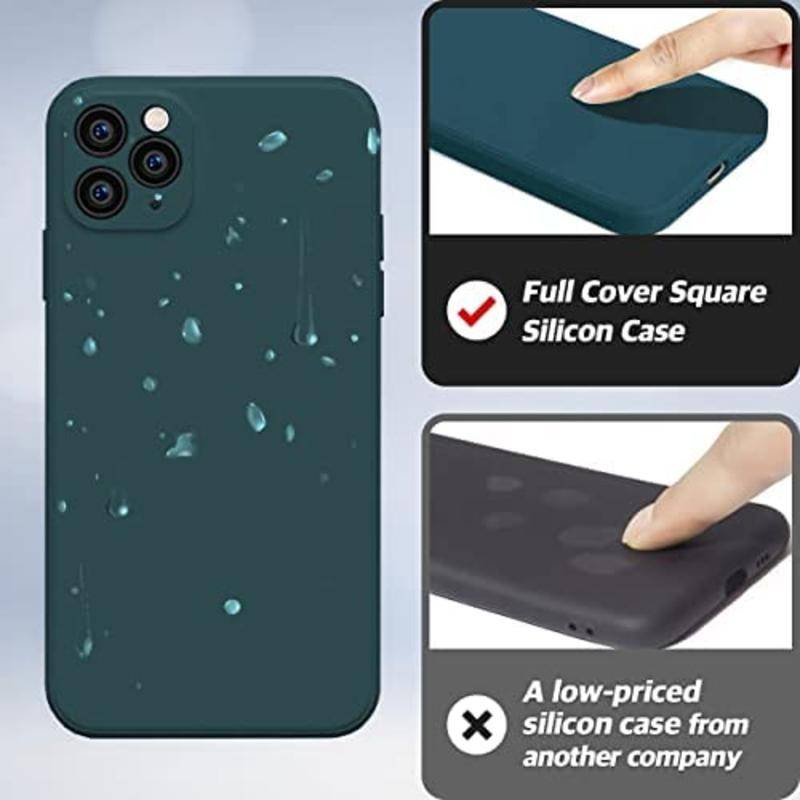 IPHONE Untuk Iphone14 13 12 11 Pro Max Plus Case Persegi Case Silikon Cair Ditingkatkan Perlindungan Kamera Ditingkatkan Shockproof Anti Gores Case Dengan Microfiber Untuk iPhone12 iPhone11