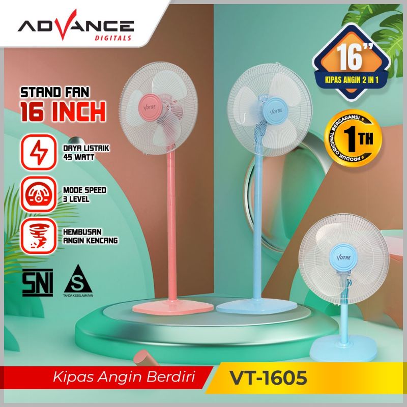 Stand Fan / Kipas Angin Berdiri Votre VT-1605 16&quot;