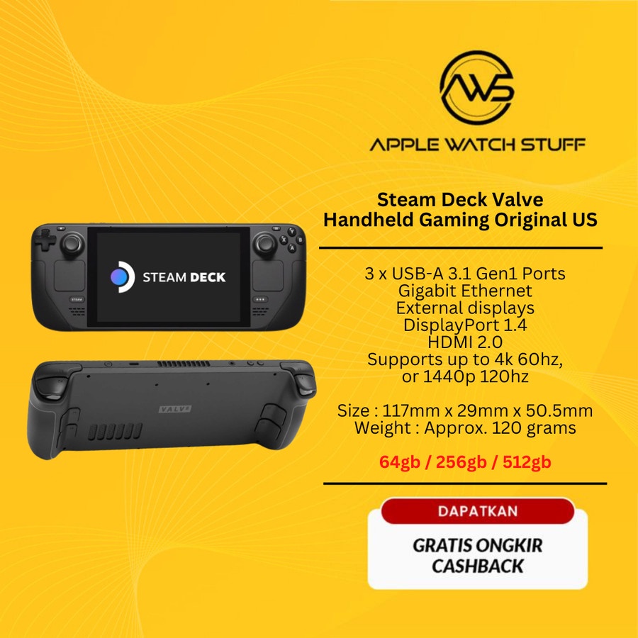 Steam Deck Valve Handheld Gaming Original US 64gb 256gb 512gb