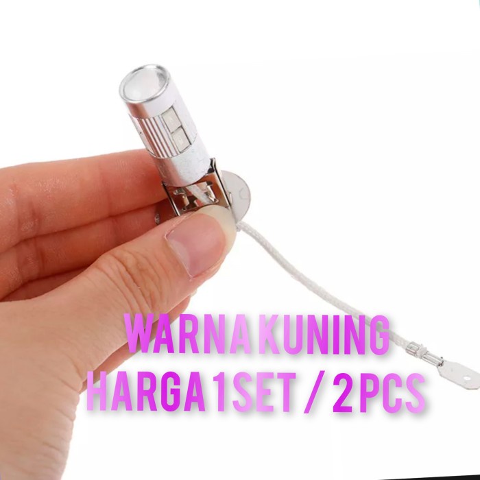 LAMPU KABUT H3 H 3 / LAMPU LED FOGLAMP H3 WARNA KUNING - Kuning